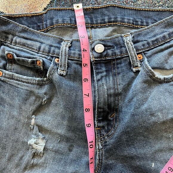 Levi’s 511 Men’s Blue Jeans Distressed Straight Workwear Streetwear 30X32 Faded - Picture 13 of 15